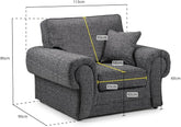 Wilcot Armchair for Living Room 1 Seater Single Sofa